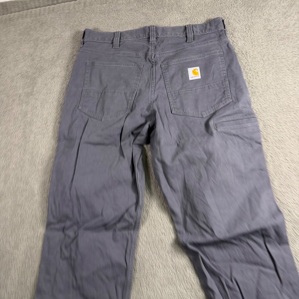 Carhartt Relaxed Fit Gray Canvas Work Pants Mens 32x34 Utility Carpenter 9369